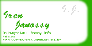 iren janossy business card